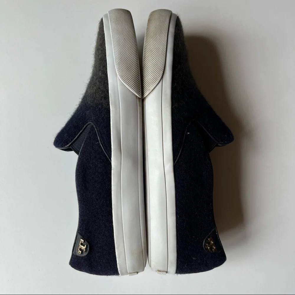 Tory Burch Stardust Ombré Leather Wool Sneakers